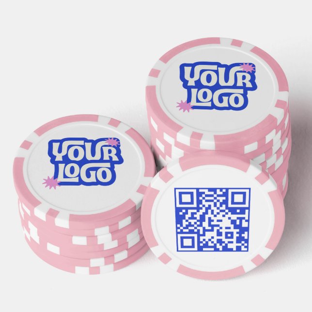 QR-Code-Logo Werbegeschenk für Unternehmen Pokerchips (Stapel)