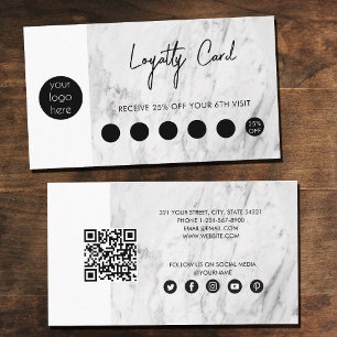 QR-Code-Loyalität für das Schwarze Unternehmen aus Visitenkarte