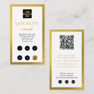 QR Code Loyalität für das White Gold Business Logo Visitenkarte