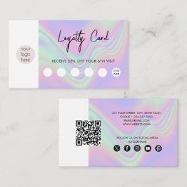 QR-Code-Loyalität für Holographic Business-Logos Visitenkarte