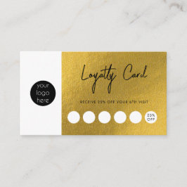 QR Code Loyalität für Luxury Gold Business Logo Visitenkarte