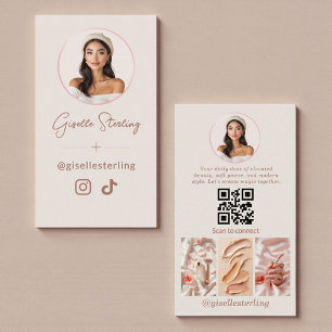 QR-Code Luxus Moderne Social Media Influencerin Visitenkarte