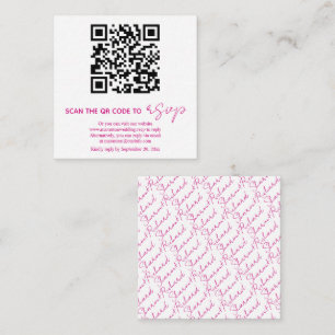 QR-Code magenta rosa Kalligrafie UAWG Foto Begleitkarte