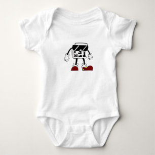 QR-Code-Mann: Scanne die Zukunft Baby Onepiece Strampler