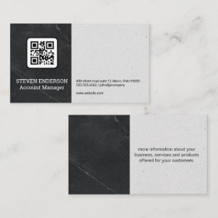 QR-Code   Marble Luxury Business Card Visitenkarte