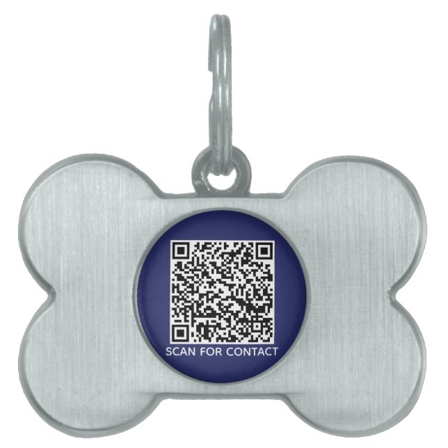 QR Code Marine scannable kontaktlose Kontaktinform Tiermarke (Vorderseite)