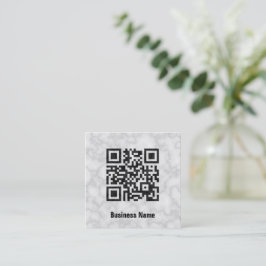 QR-Code-Marmor Quadratische Visitenkarte