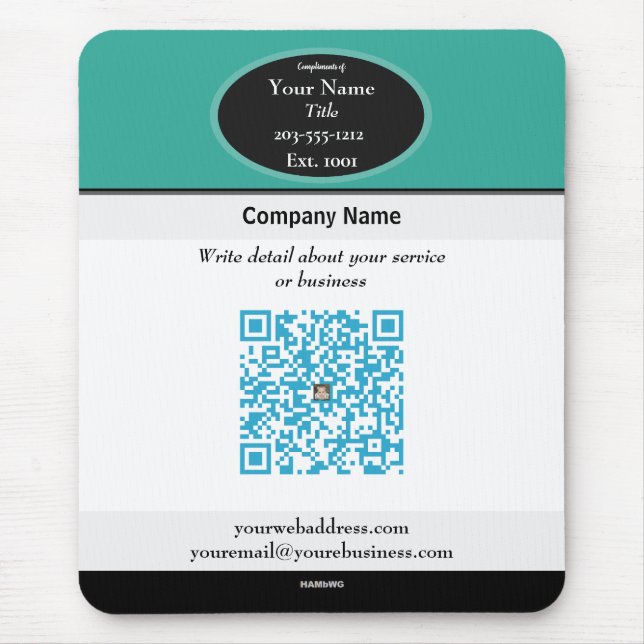 QR-Code-Maus-Pad HAMByWG Mousepad (Vorne)