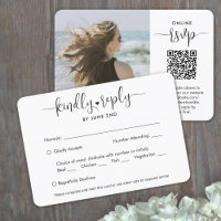 QR Code & Meal Optionen Trendy Modernes Script Fot