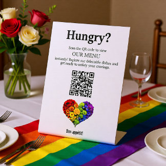 🌈 QR-Code-Menü Flourish Together Sockelschild
