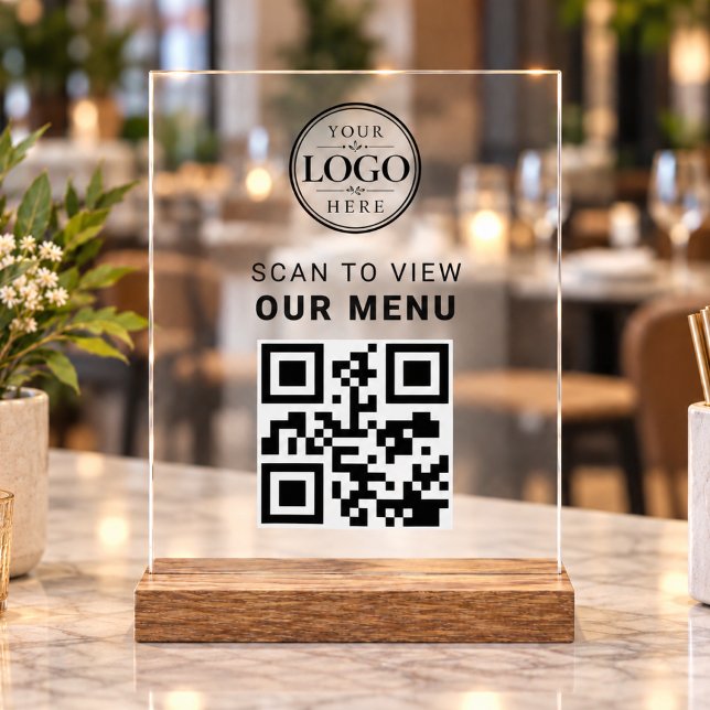 QR-Code-Menü-Tischdisplay Acrylschild (Von Creator hochgeladen)