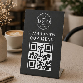 QR-Code-Menü-Tischdisplay Sockelschild