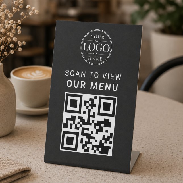 QR-Code-Menü-Tischdisplay Sockelschild (Von Creator hochgeladen)