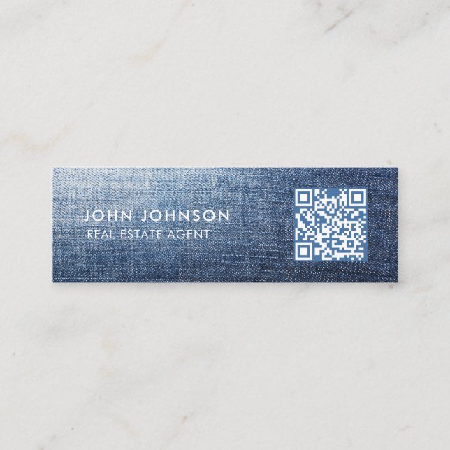 QR-Code-Mini-Geschäftskarte Mini Visitenkarte (Vorderseite)