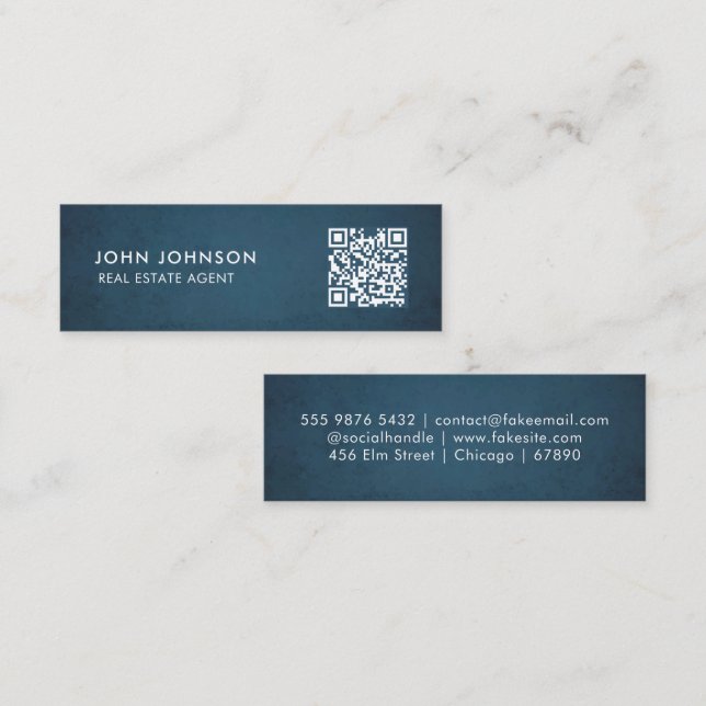 QR Code Mini-Visitenkarte Mini Visitenkarte (Vorne/Hinten)