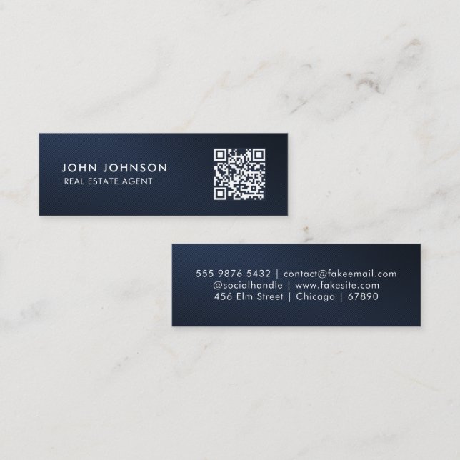 QR Code Mini-Visitenkarte Mini Visitenkarte (Vorne/Hinten)