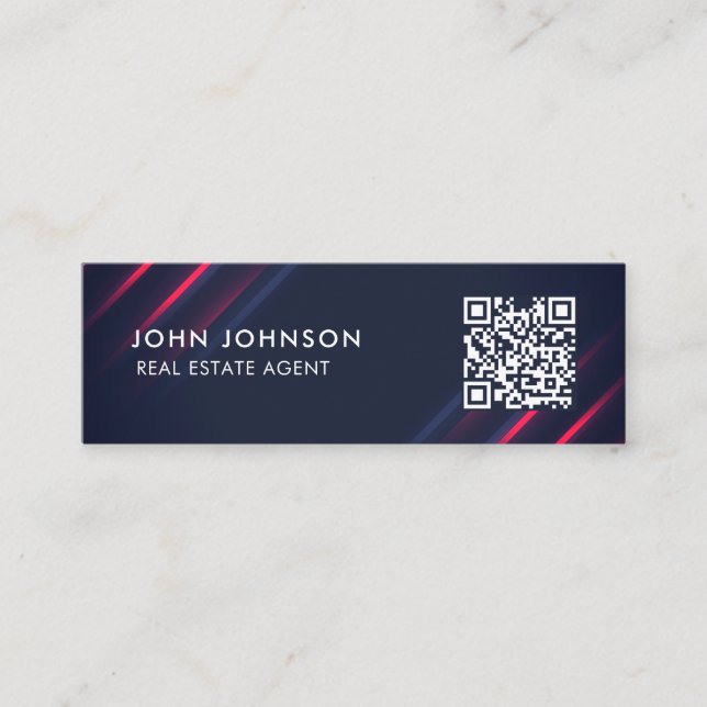 QR Code Mini-Visitenkarte Mini Visitenkarte (Vorderseite)