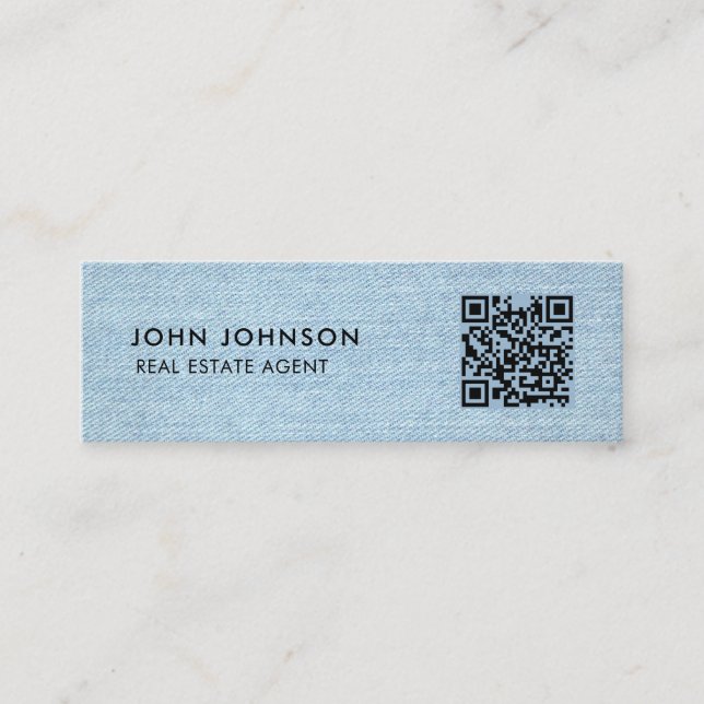 QR Code Mini-Visitenkarte Mini Visitenkarte (Vorderseite)