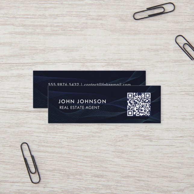 QR Code Mini-Visitenkarte Mini Visitenkarte (Vorderseite/Rückseite Beispiel)