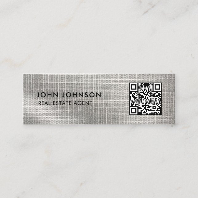 QR Code Mini-Visitenkarte Mini Visitenkarte (Vorderseite)