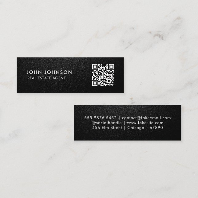 QR Code Mini-Visitenkarte Mini Visitenkarte (Vorne/Hinten)