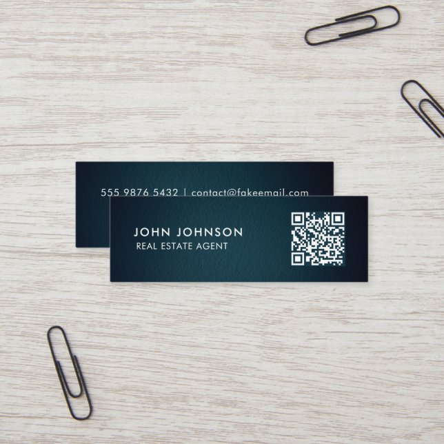 QR Code Mini-Visitenkarte Mini Visitenkarte (Vorderseite/Rückseite Beispiel)