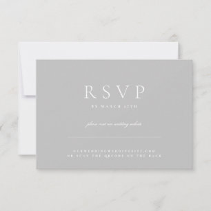 QR CODE Minimal Light Modern Wedding Website RSVP Karte