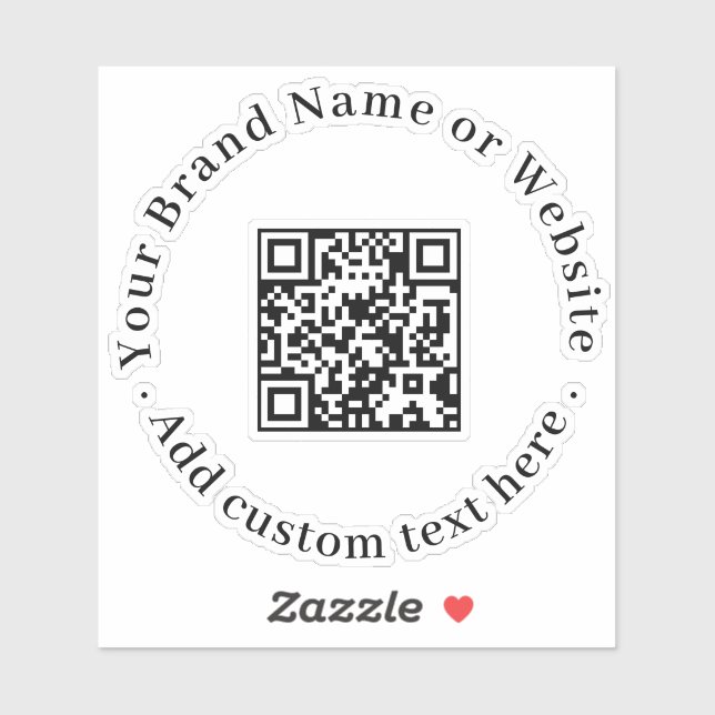 QR-Code-Minimal-Logo-Geschäfts-Promo-Etikett Aufkleber (Blatt)