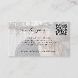 QR CODE minimales Foto wir wieder Hochzeit tun Begleitkarte
