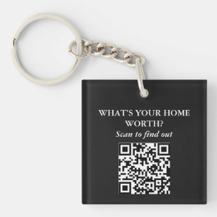 QR-Code Minimales Luxus-Makler-Marketing-Geschenk Schlüsselanhänger