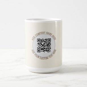QR-Code Minimalist Einfach Grau Kaffeetasse