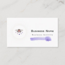 QR-Code minimalistisch Aquarell Lilaz Business Car Visitenkarte