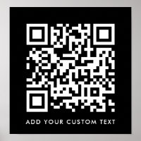 QR-Code Minimalistisch Clean Simple Black Custom T