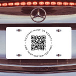 QR-Code | Minimalistisch Clean Simple White Scan M US Nummernschild<br><div class="desc">Ein einfaches,  benutzerdefiniertes,  weißes QR-Code-Nummernschild in modernem minimalistischem Stil,  das leicht mit Ihrem QR-Code,  Ihrem Firmennamen oder Ihrer Website und benutzerdefinierten Text aktualisiert werden kann... </div>
