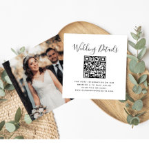 QR Code Minimalistisch Wedding RSVP