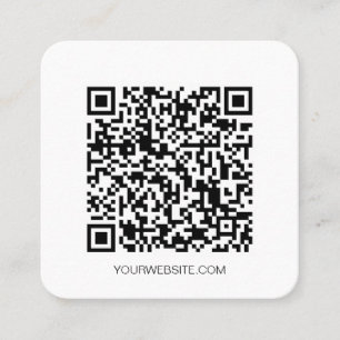  QR-Code Minimalistische Social Media einfache Bur Quadratische Visitenkarte