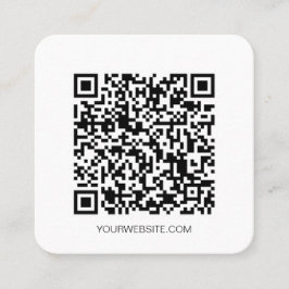 QR-Code Minimalistische Social Media einfache Nav Quadratische Visitenkarte