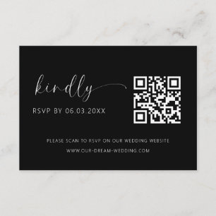 QR Code Minimalistische UAWG Wedding Website Begleitkarte