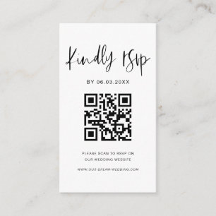 QR Code Minimalistische UAWG Wedding Website Begleitkarte