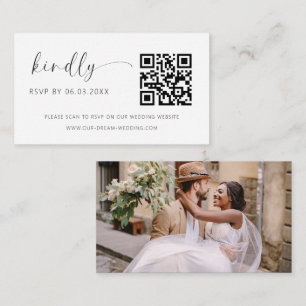 QR Code Minimalistische UAWG Wedding Website Begleitkarte