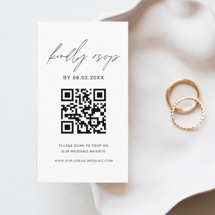 QR Code Minimalistische UAWG Wedding Website Begleitkarte
