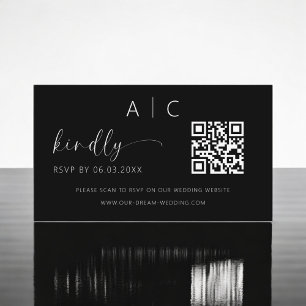 QR Code Minimalistische UAWG Wedding Website Begleitkarte