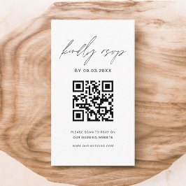 QR Code Minimalistische UAWG Wedding Website Begleitkarte