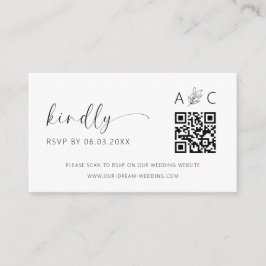 QR Code Minimalistische UAWG Wedding Website Begleitkarte