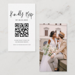 QR Code Minimalistische UAWG Wedding Website Begleitkarte