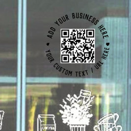 QR-Code | Minimalistischer, einfacher Geschäftssca Fensteraufkleber
