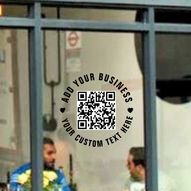 QR-Code | Minimalistischer, einfacher Geschäftssca Fensteraufkleber (Von Creator hochgeladen)