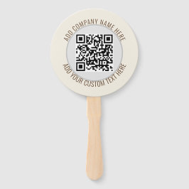 QR-Code Minimalistischer schlichter Graurunder Hau Fächer