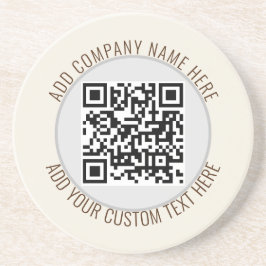 QR-Code Minimalistischer schlichter Graurunder Hau Getränkeuntersetzer