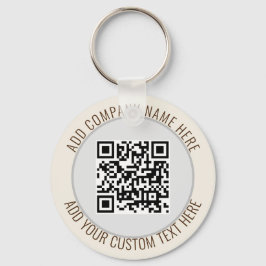 QR-Code Minimalistischer schlichter Graurunder Hau Schlüsselanhänger